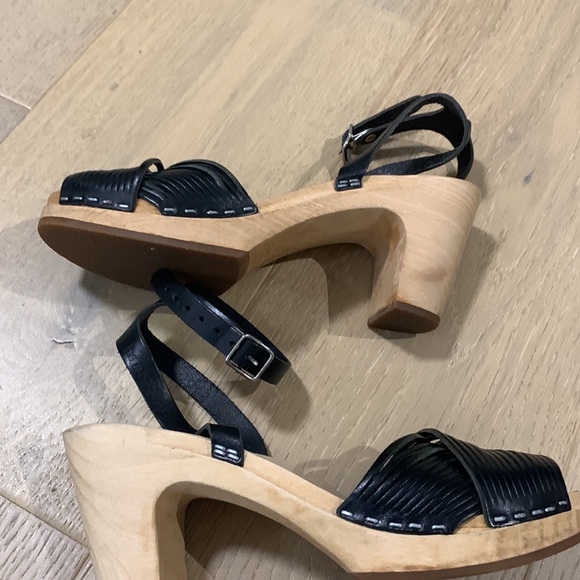 Swedish Hasbeens Toffel clog black   Sandals size 38 - Picture 5 of 7